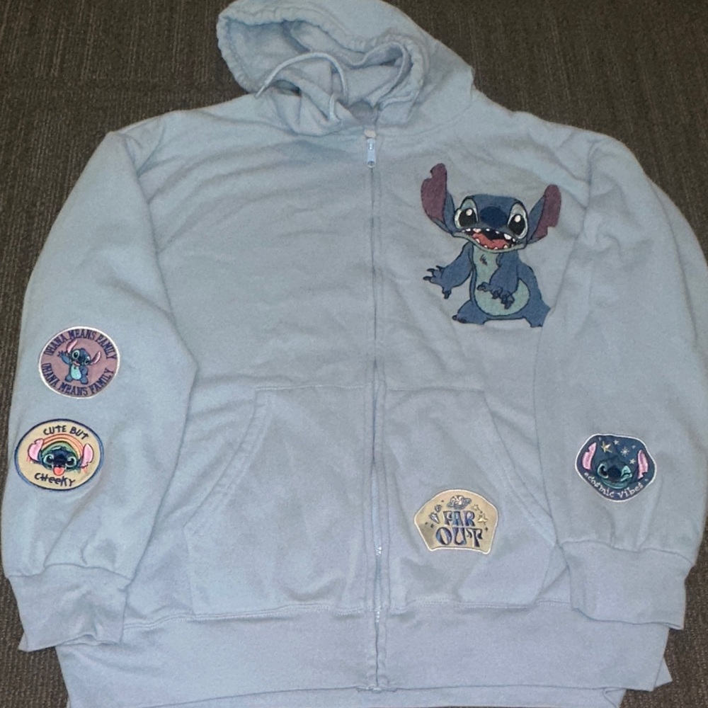 Disney Hoodie with Stitch and Patches